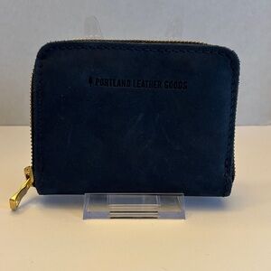 Portland Leather Goods Navy Blue Wallet NWOT